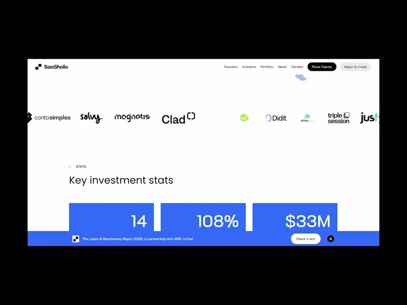 Cover image for SaaSholic Website - Design & Webflow Development
