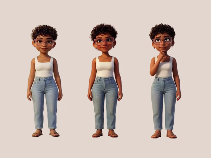 Cover image for Pixar-Style Character Design Exploration (Flora AI)