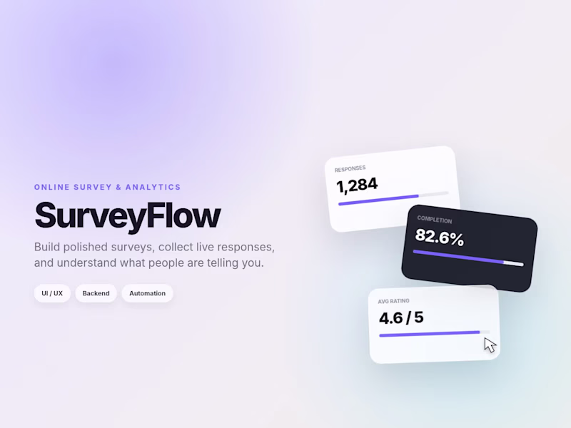 Cover image for Online Survey & Analytics Platform — Full-Stack Web App