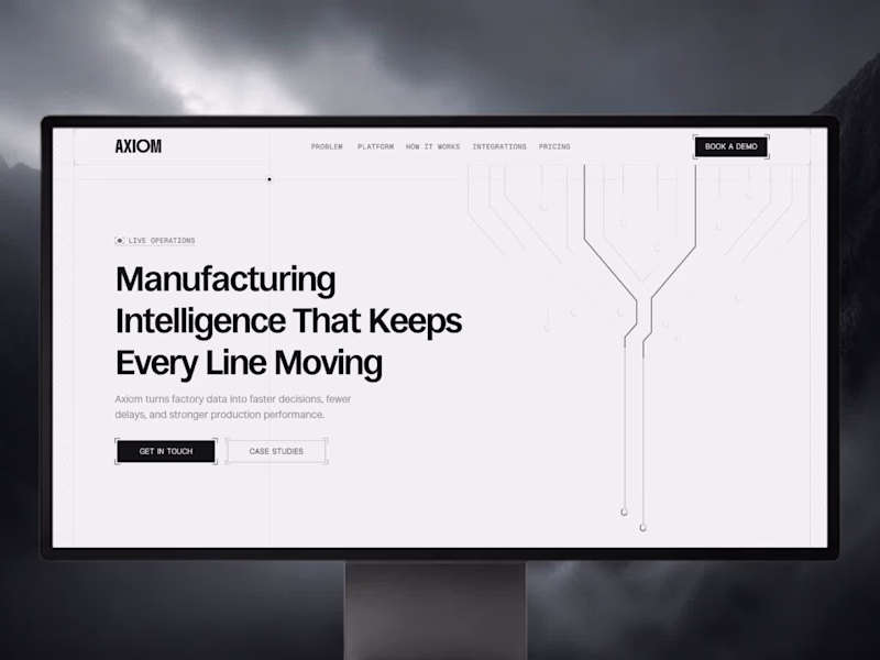 Cover image for AXIOM — Manufacturing SaaS Landing