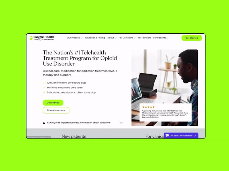 Cover image for Startup: Bicycle Health Webflow and Growth Hack