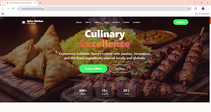 Cover image for Designed and developed a modern