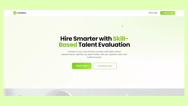 Cover image for HireWire - An online recruitment & assessment platform