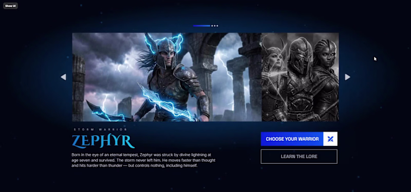 Cover image for An interactive mythical character slider