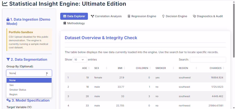 Cover image for Advanced Multiple Regression & Diagnostics Engine