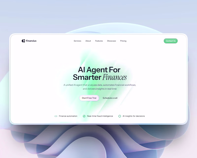 Cover image for Financius Website Design and Development