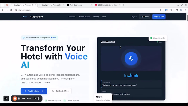 Cover image for An AI hotel receptionist designed