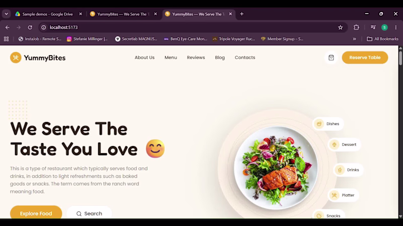Cover image for A restaurant website made using React+Typescript