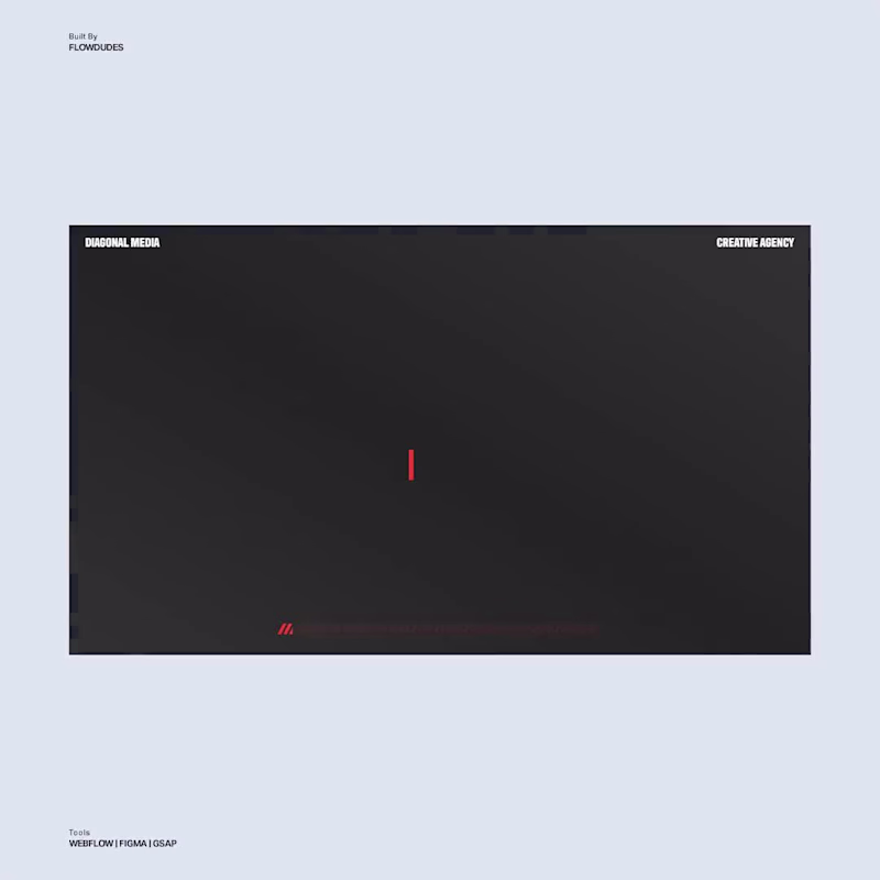 Cover image for Diagonal Media’s Agency | Webflow Website with Gsap