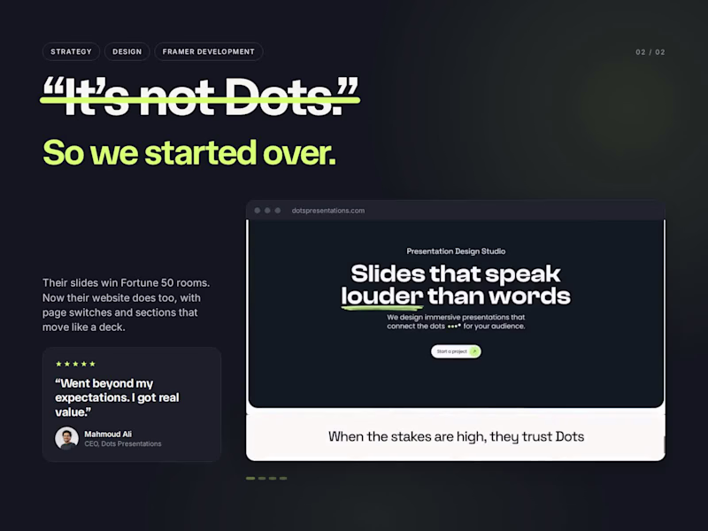 Cover image for A Website That Finally Matches Dots’ Client List
