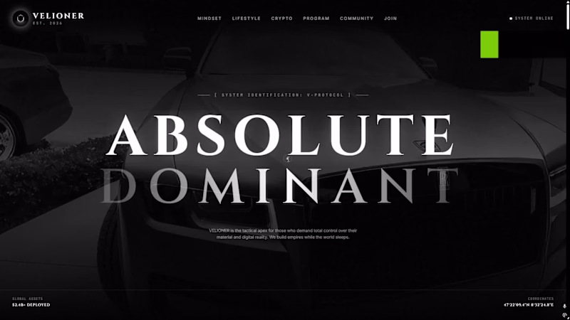 Cover image for VELIONER — Luxury Motivation Platform

Dark.
