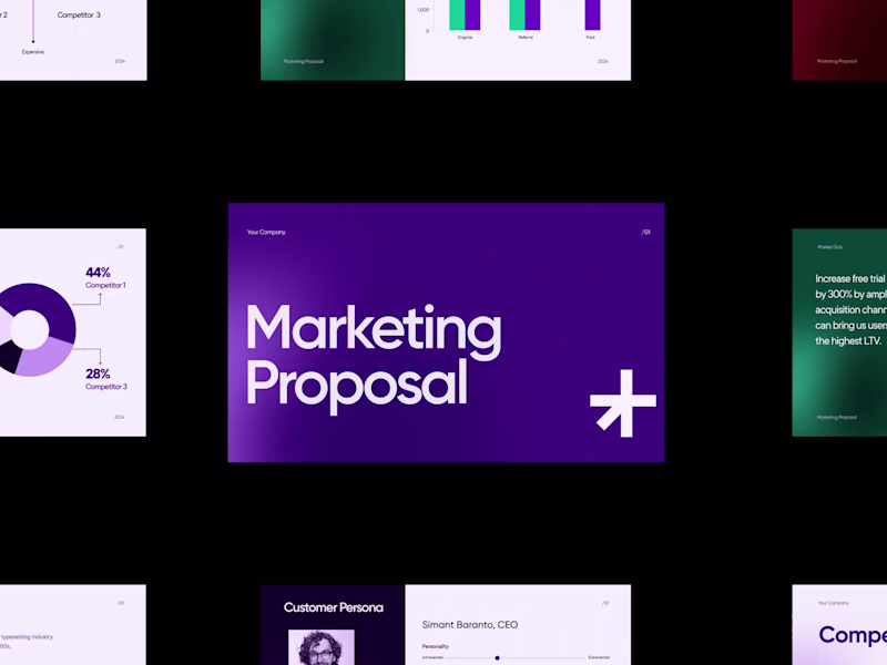Cover image for Modern Marketing Proposal Deck Design
