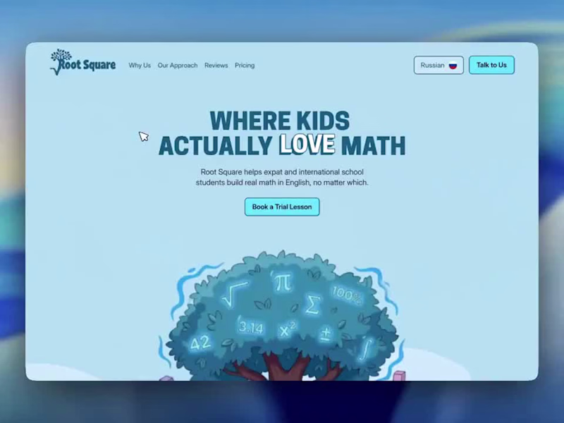 Cover image for Math school concept—smooth animations and