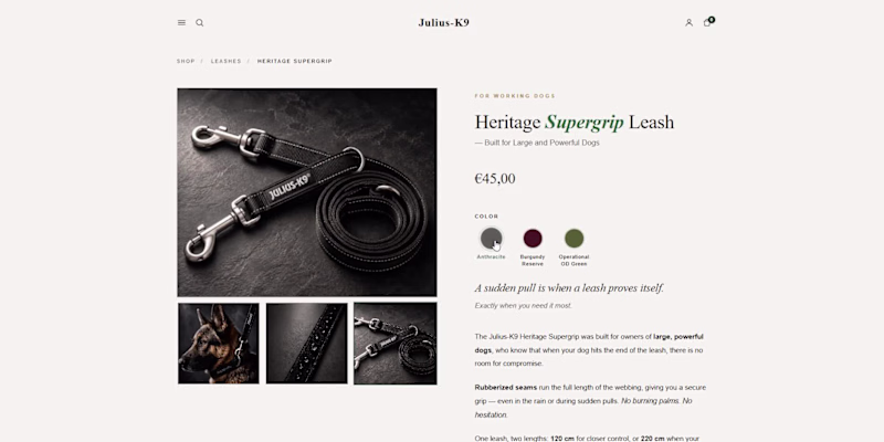 Cover image for Julius-K9 — Product Page & Campaign