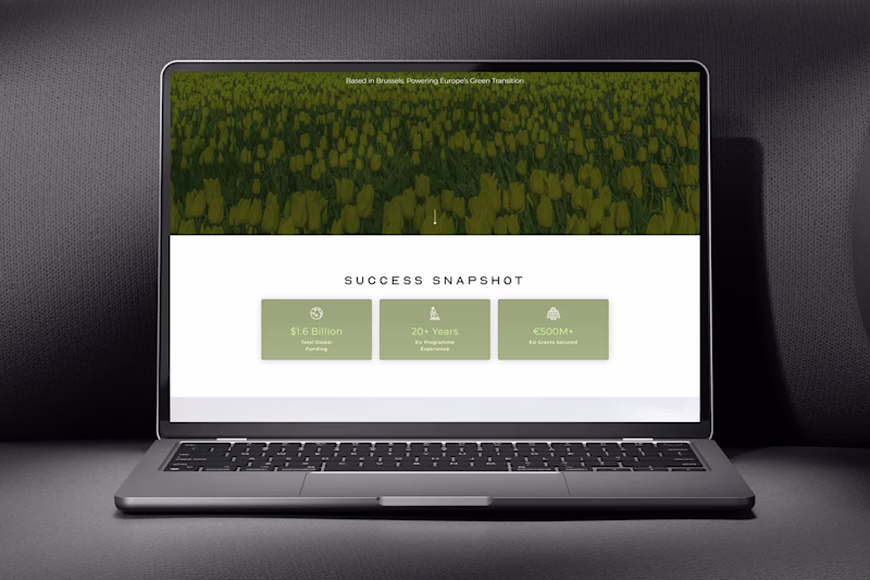 Cover image for Designed a high-converting EU Funding landing page for Clima...
