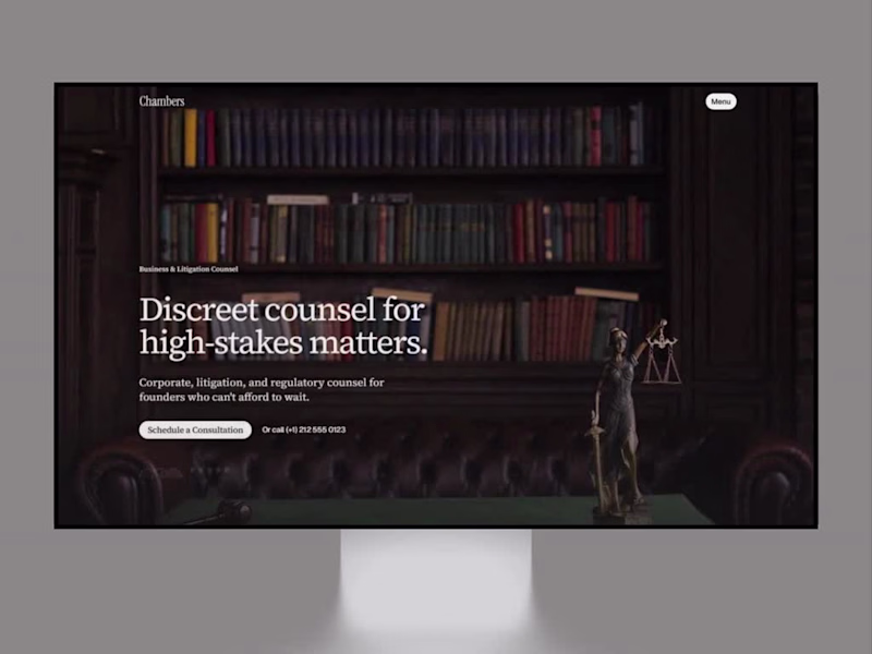 Cover image for Building Chambers, a landing page