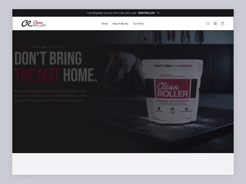 Cover image for Clean Roller — Landing Page Design for Shopify eCommerce Brand