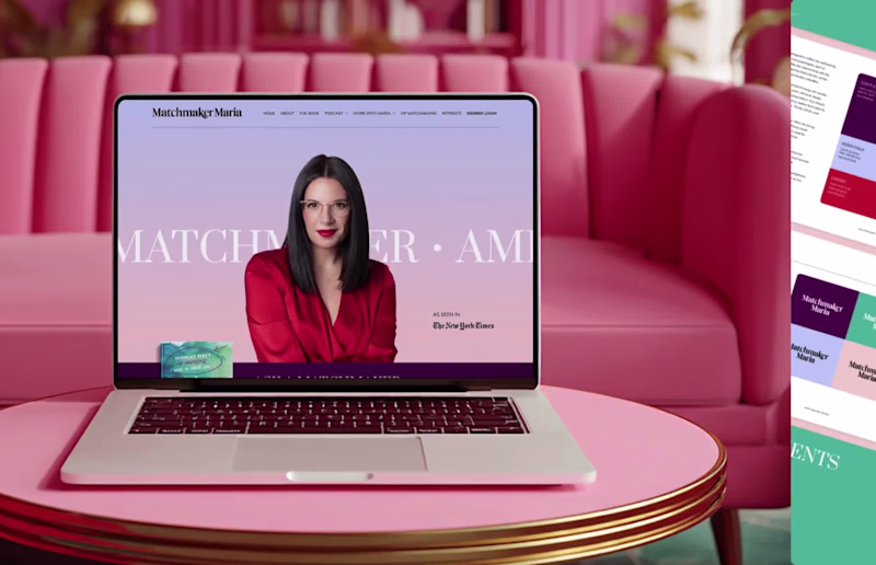 Cover image for Matchmaker Maria | Branding + Kajabi Website Design