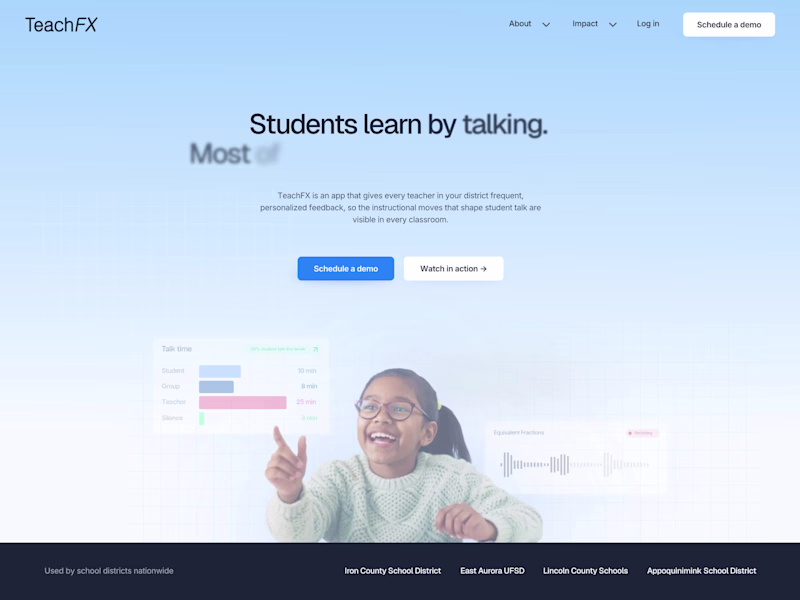Cover image for TeachFX Homepage Development in Framer