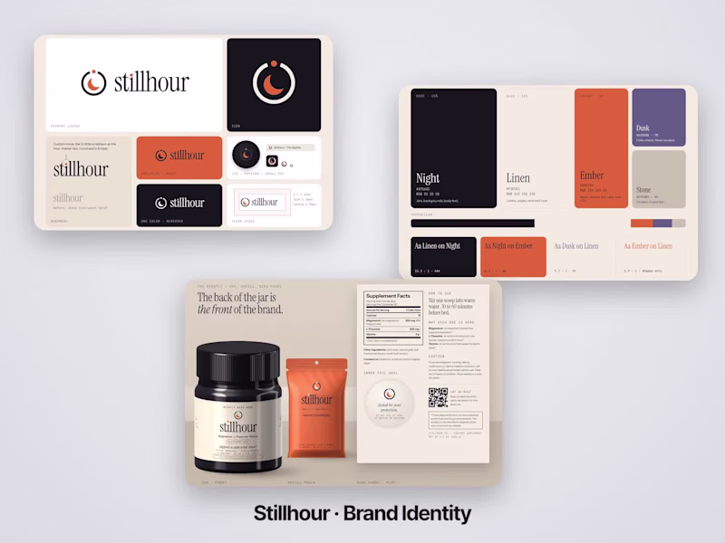 Cover image for Stillhour: Supplement Brand Identity (Concept)
Stillhour